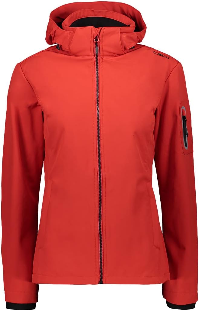 CMP Damen Windproof And Waterproof Softshell Jacket Wp 7.000 Jacke D34 Ferrari-Nero, D34 Ferrari-Ner