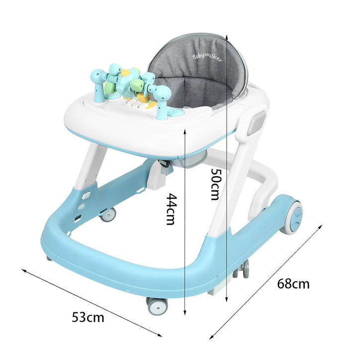 OHMG Babywalker Lauflernwagen, 5 in 1, Lauflernwagen, Wippfunktion, Babywippe mit Rollen, Licht, Mus