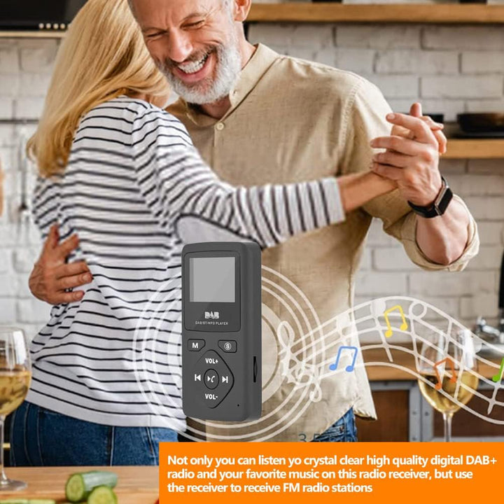 Richer-R DAB Pocket Digitalradio, Tragbare 1,8-Zoll LCD DAB/DAB+ Pocket Digital Radio Bluetooth MP3-