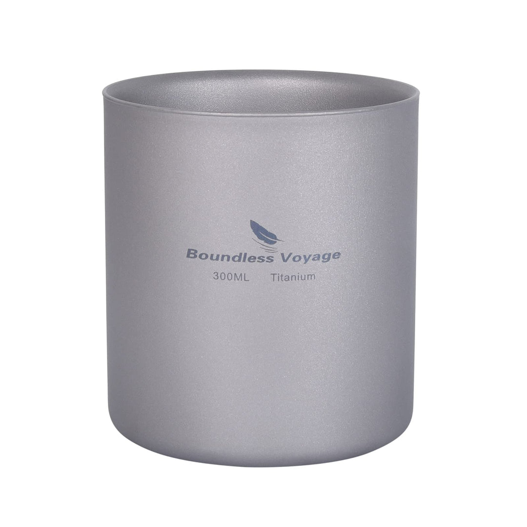 Boundless Voyage 300ml Doppelwandiger Titanbecher Hitzebeständiger Mini-Tee-Getränkebecher Outdoor-C