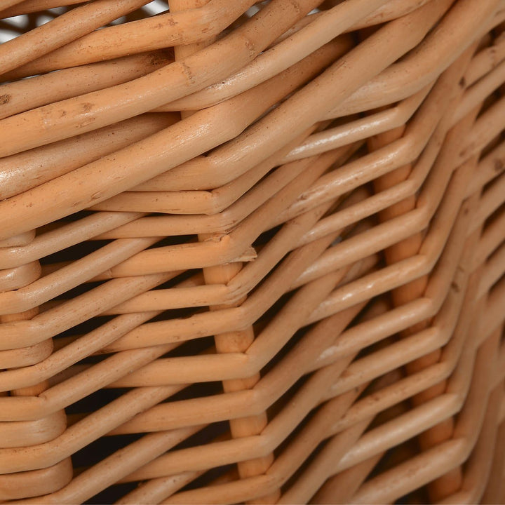 WEIDENPROFI Katzenkorb, Katzenturm aus Heller Weide, inkl. 2 Kissen, Grösse ca.: Ø 42-46 cm x Höhe 4