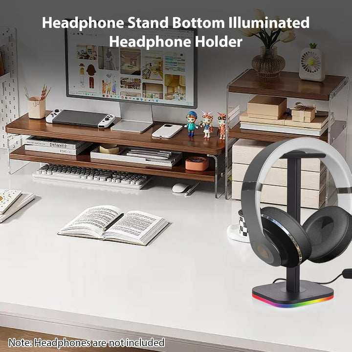 Btuty Kopfhörer-Halterung beleuchtet auf der Unterseite RGB-Licht für Schreibtisch PC Gaming-Headset