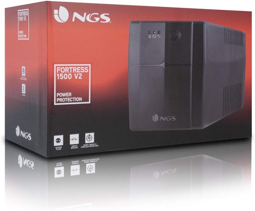 NGS FORTRESS1500V2 - Unterbrechungsfreie Stromversorgung USV, Off Line UPS 1200 VA, konstante Ausgan