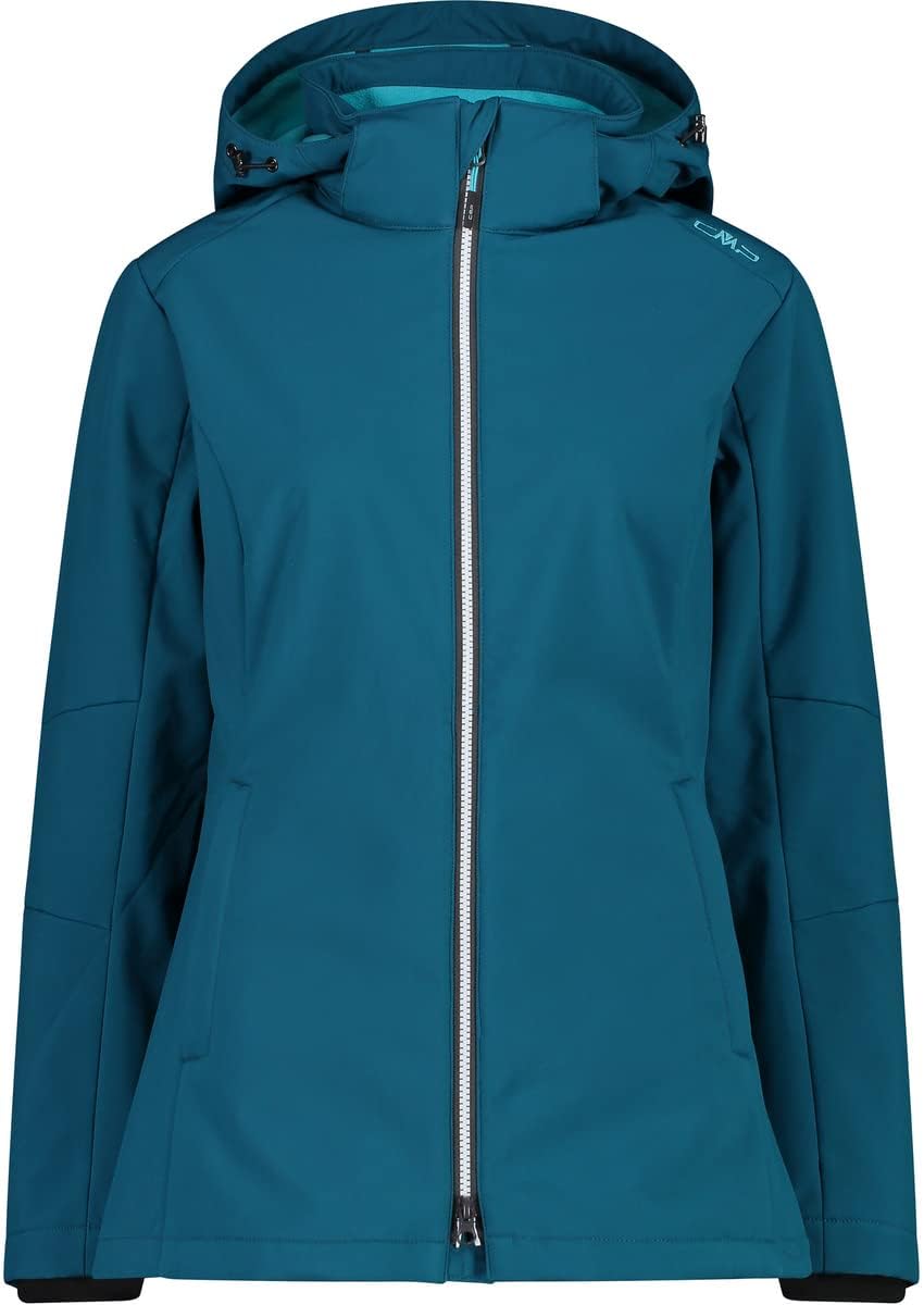CMP Damen Damen-softshelljacke mit Abnehmbarer Kapuze WOMAN JACKET ZIP HOOD 36 Deep Lake, 36 Deep La