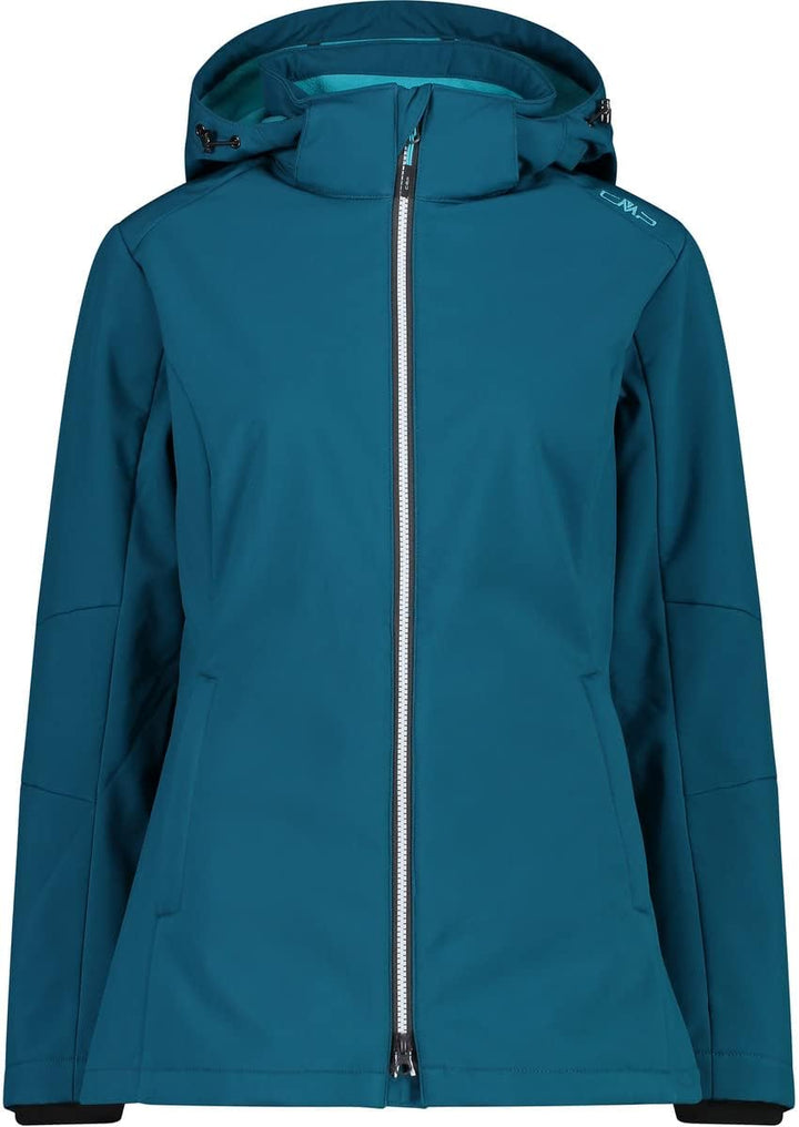 CMP Damen Damen-softshelljacke mit Abnehmbarer Kapuze WOMAN JACKET ZIP HOOD 36 Deep Lake, 36 Deep La