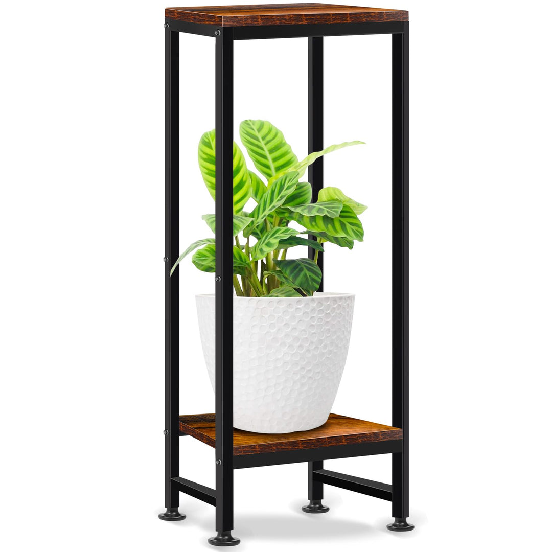 2 Etagen Blumenständer Pflanzenständer, 77cm Pflanzenregal Pflanzen Eckregal, Blumenregal Pflanzenre