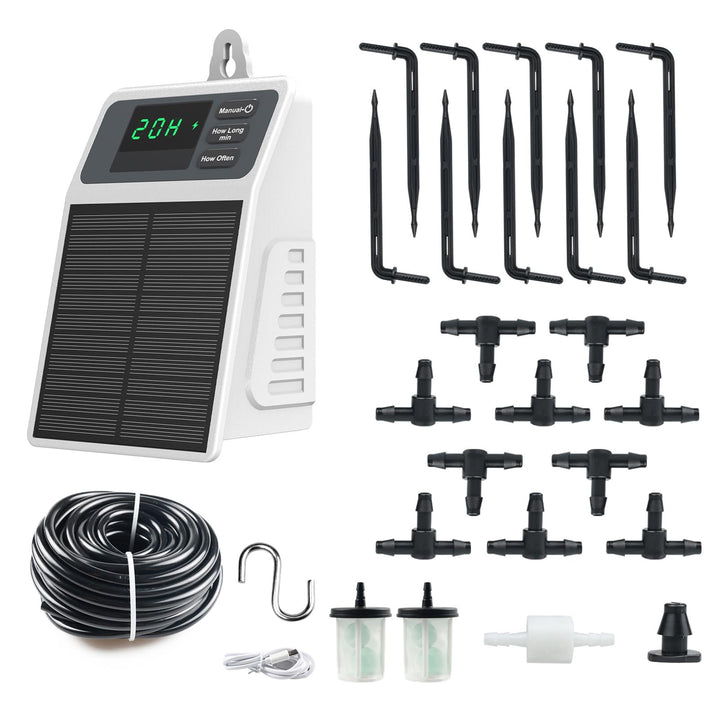 Solares Automatisches Tropfbewässerungsset mit Smart-Timer für 10 Topfpflanzen