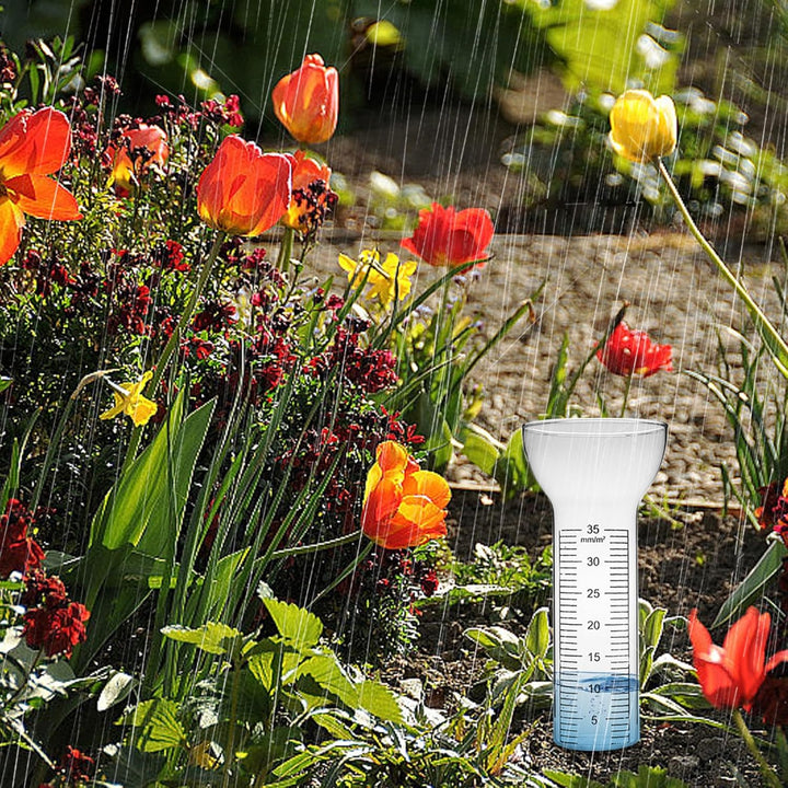 2pcs Regenmesser im Freien gefrierproof, gefrierproof Glas Regenmesser Ersatzröhrchen 35 mm trichter