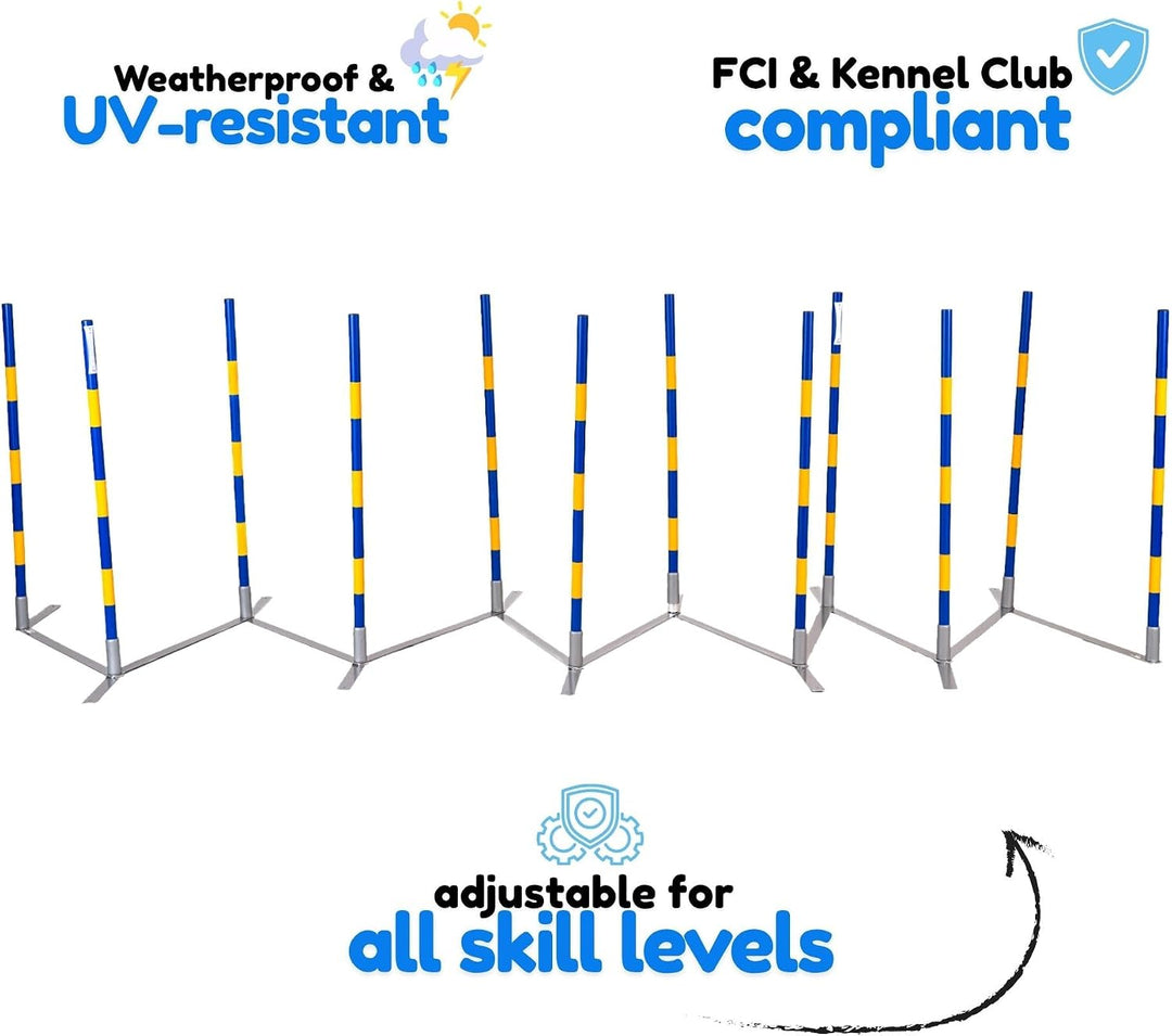 Callieway Orig Agility Slalom, TRICHTERSLALOM®, Gassenslalom, Agility Channel Weaves (FCI konform)
