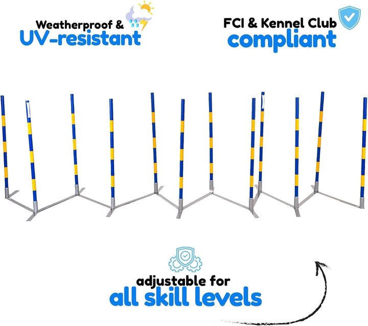 Callieway Orig Agility Slalom, TRICHTERSLALOM®, Gassenslalom, Agility Channel Weaves (FCI konform)