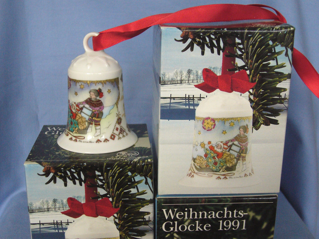 Hutschenreuther - Weihnachtsglocke 1991 - Glocke Porzellan - NEU - OVP - 1. Wahl
