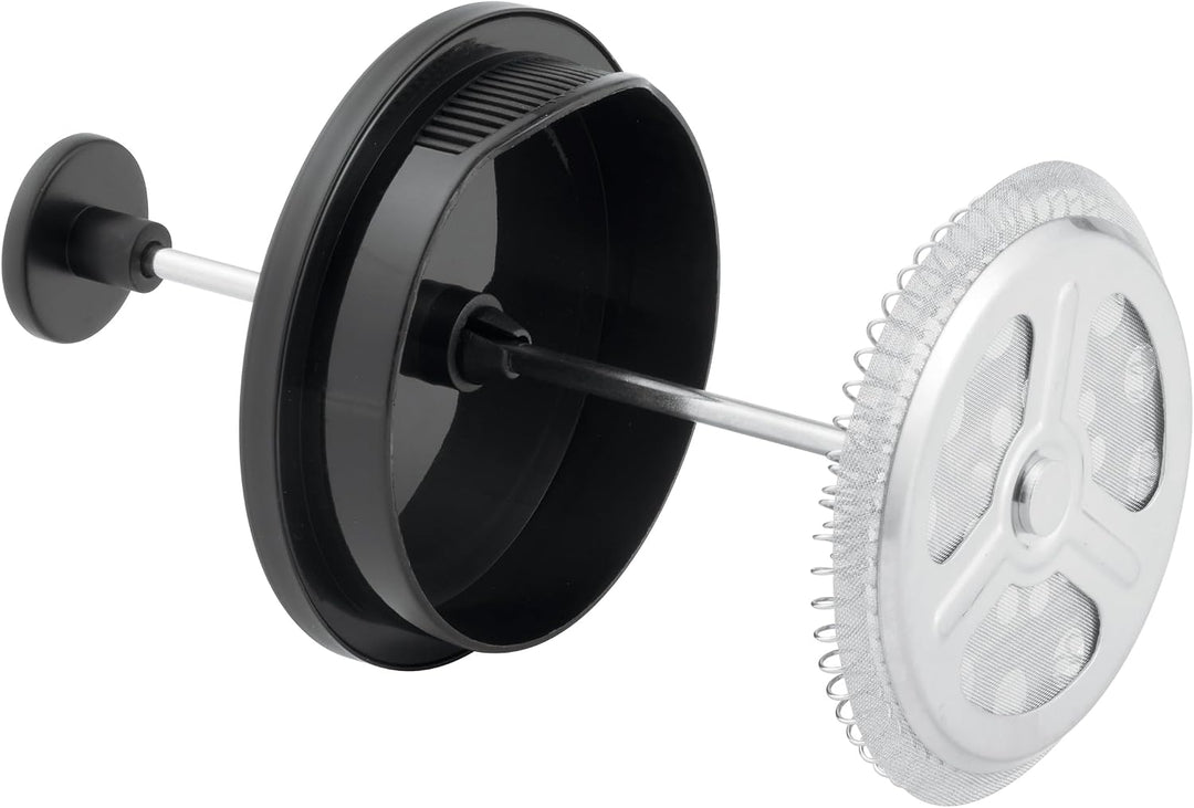 Cilio Kaffeebereiter MATERA 8 Tassen Schwarz, 850 ml Gusseisen-Kaffeekanne innen emailliert, 19,5 cm