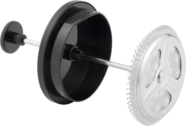 Cilio Kaffeebereiter MATERA 8 Tassen Schwarz, 850 ml Gusseisen-Kaffeekanne innen emailliert, 19,5 cm