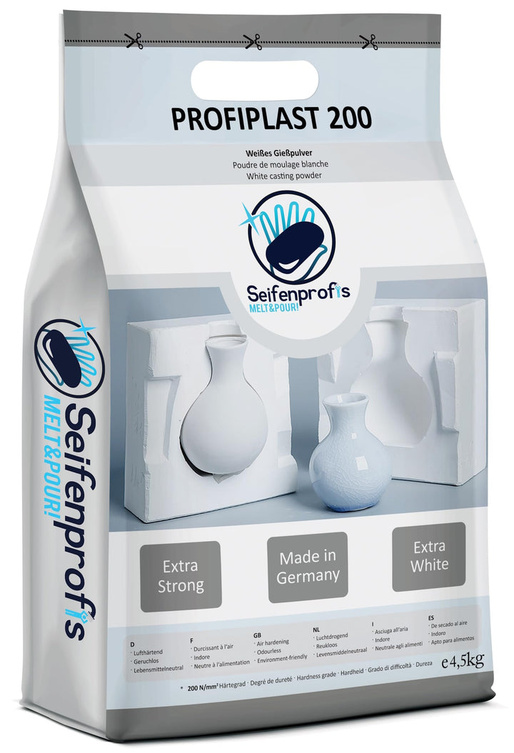Seifenprofis Profiplast 200 Reliefgiesspulver weiss 4,5 kg, Giesspulver Giessmasse Keramikpulver, Er