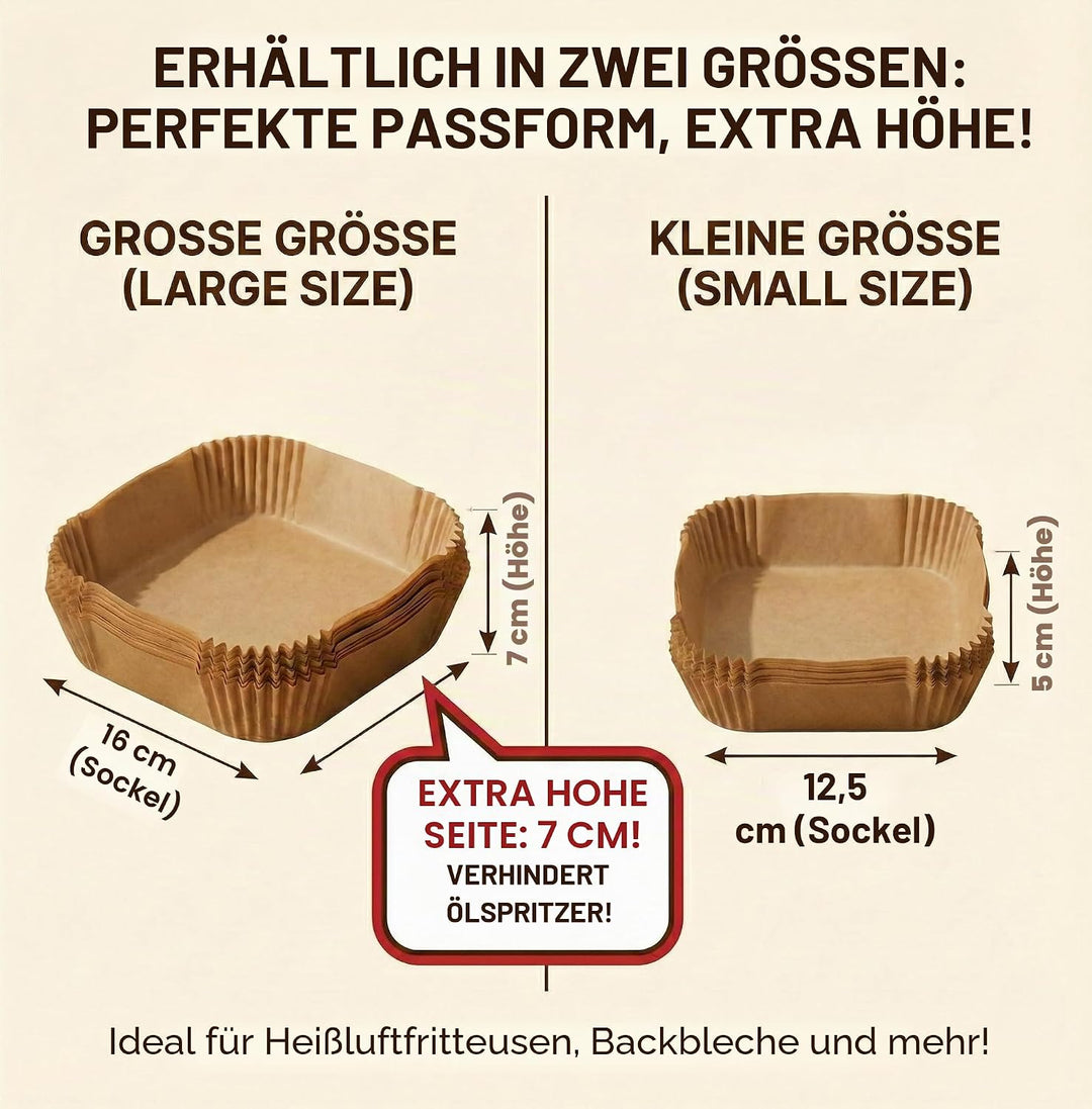 240 Stück Airfryer Backpapier für Ninja CRISPi tragbare Air fryer Heissluftfritteuse, Backpapier für
