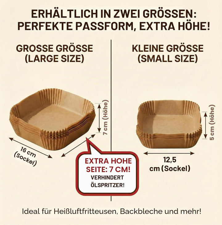 240 Stück Airfryer Backpapier für Ninja CRISPi tragbare Air fryer Heissluftfritteuse, Backpapier für