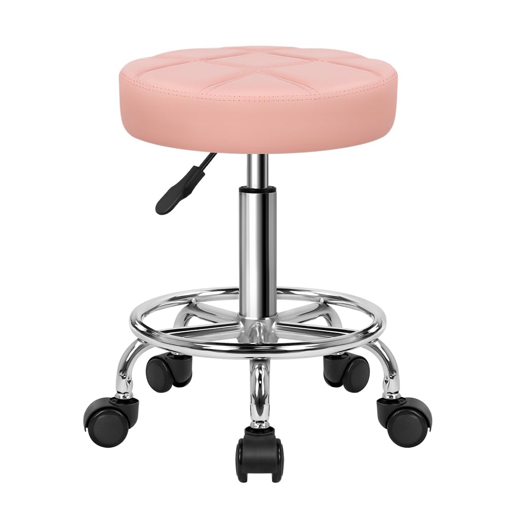 KKTONER Rollhocker mit Pedal (Rosa), Rosa