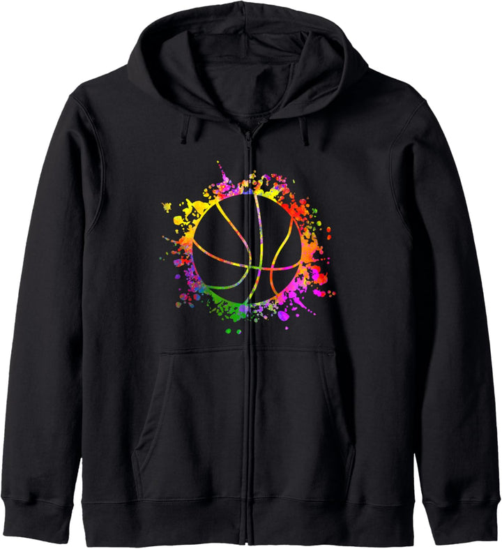 Basketball Bunte Spritzer Teen Mädchen Korb Ball Trainer Kapuzenjacke
