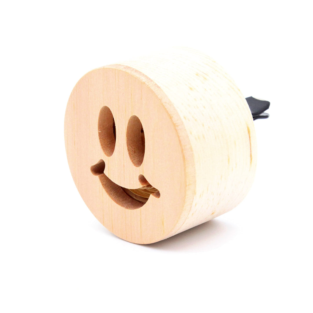 Natürlicher Autoduft, Auto Lufterfrischer Smiley Smile, aus ZirbenHolz