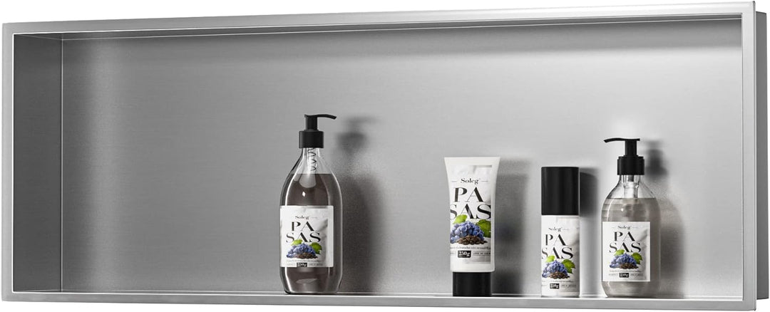 Wandnische Dusche Edelstahl, 90 x 30 x 10 cm Duschnische, Wandnische Bad Nische Duschnische,Einbau-B