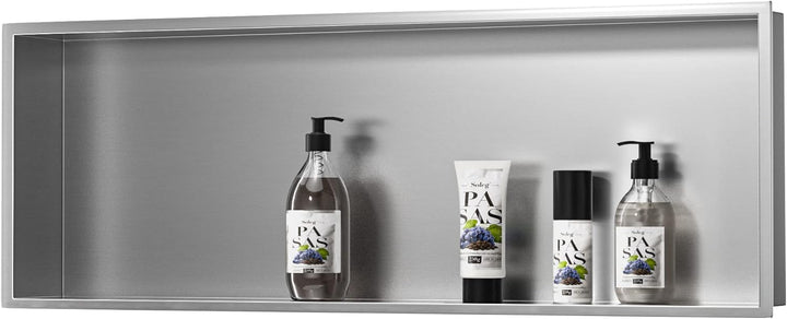 Wandnische Dusche Edelstahl, 90 x 30 x 10 cm Duschnische, Wandnische Bad Nische Duschnische,Einbau-B