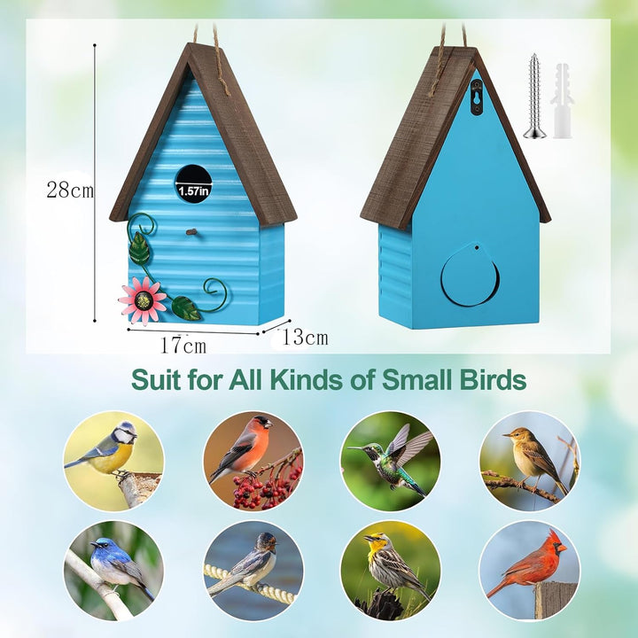 Vogelhaus, Nistkasten für Vögel zum Aufhängen für Garten, Balkon,Terrasse - Dekoratives Vogelhäusche