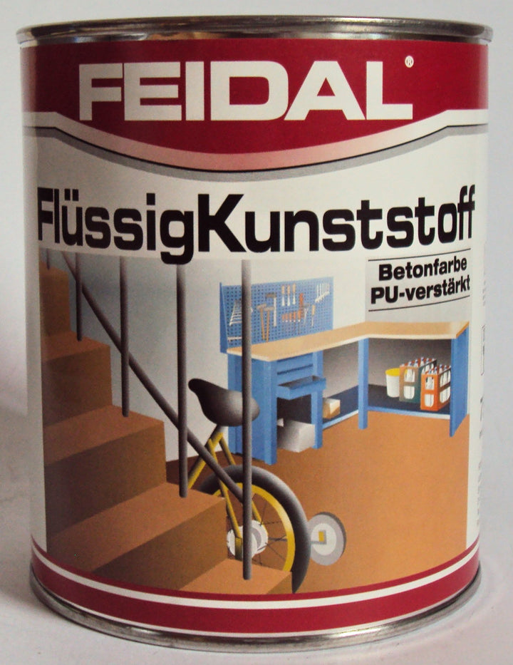 Feidal Flüssigkunststoff, zum Versiegeln und Beschichten von Betonböden, Farbton: Kieselgrau RAL 703