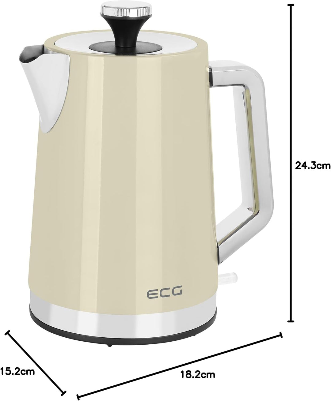 ECG RK 1766 Vintage Vanilla 1.7 Liter Vanille, 1.7 Liter Vanille