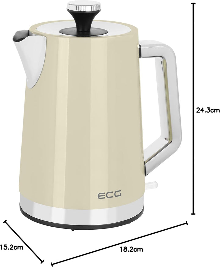 ECG RK 1766 Vintage Vanilla 1.7 Liter Vanille, 1.7 Liter Vanille