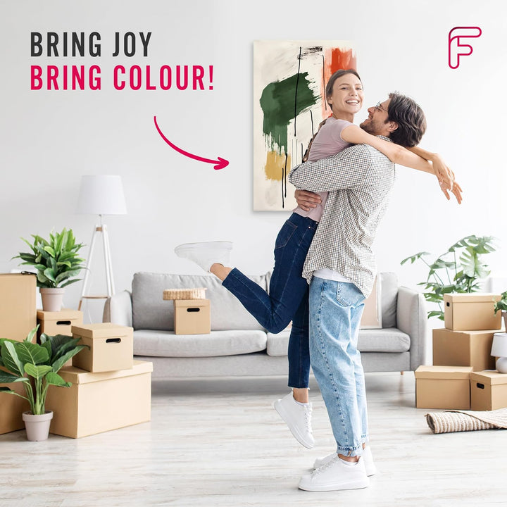 Feeby Bilder Wolf Wald Tiere XXL 120x80 cm 1Teilig Wandbilder Bild auf Leinwand Leinwandbilder Kunst