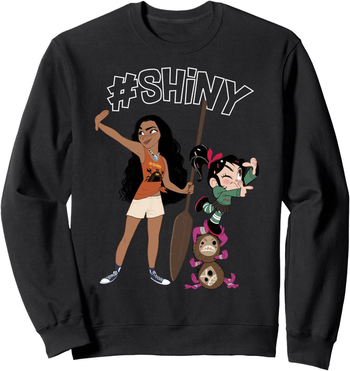 Disney Wreck-It Ralph 2 Vanellope And Moana Shiny Sweatshirt