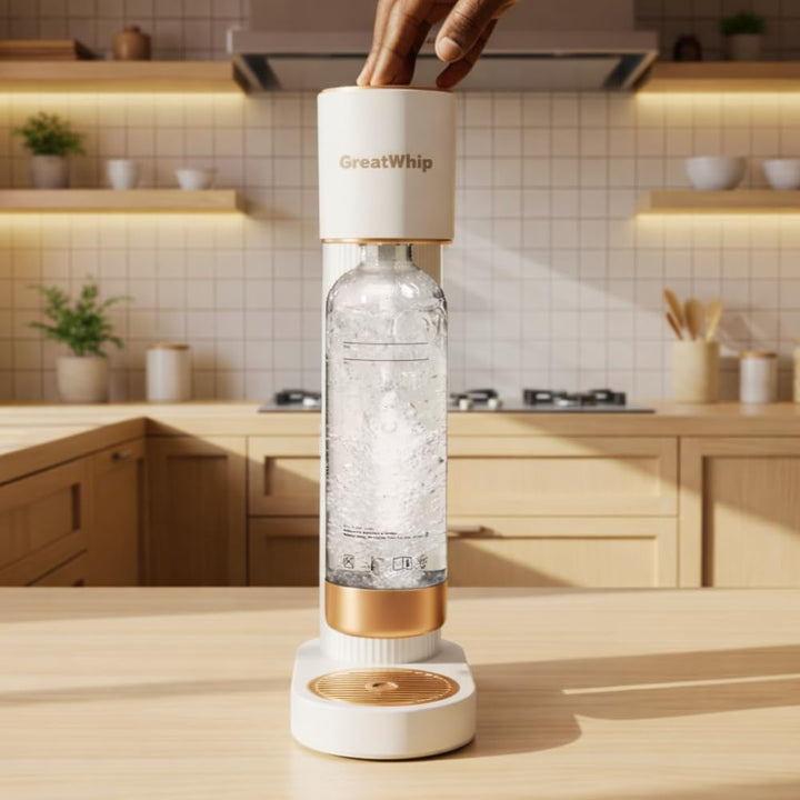 GreatWhip Wassersprudler Machine 1L Flasche, Wiederverwendbare BPA-freie, nicht geeignet für andere