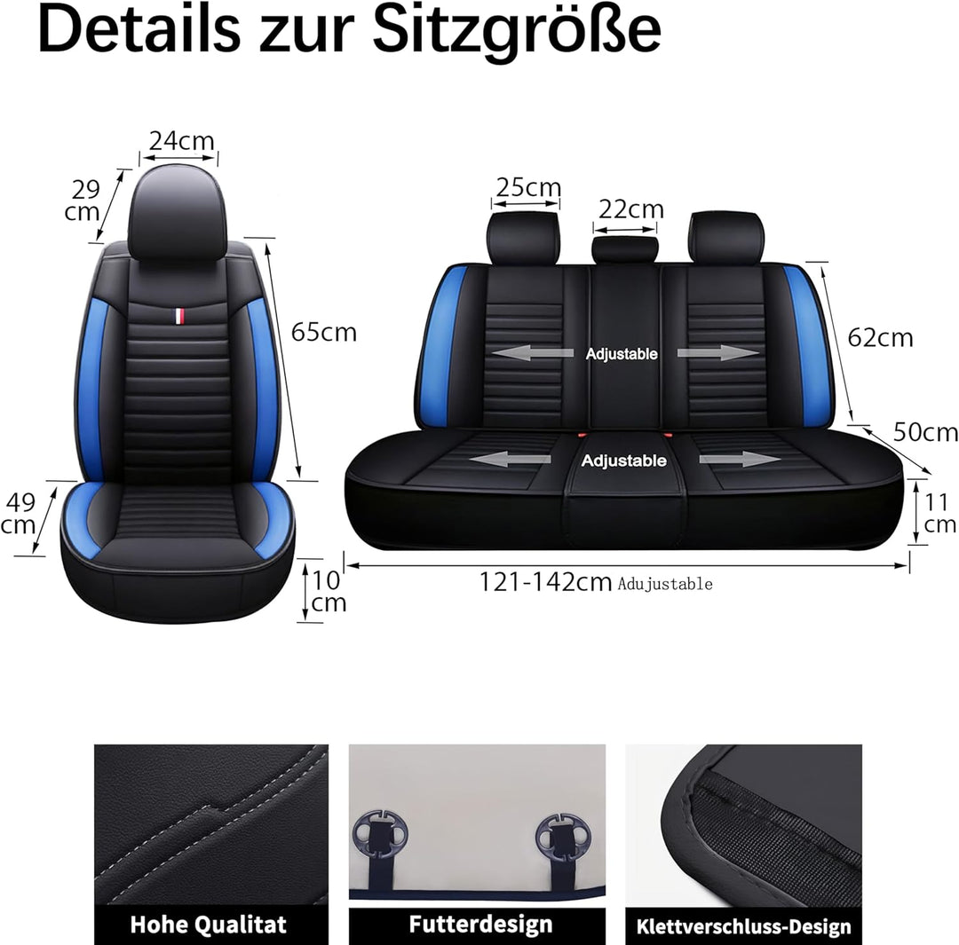 Komplettes Autositzbezug-Set, Abriebfest, Schützt Vor Haustierkratzern & Fell, Unentbehrlich Für Lan