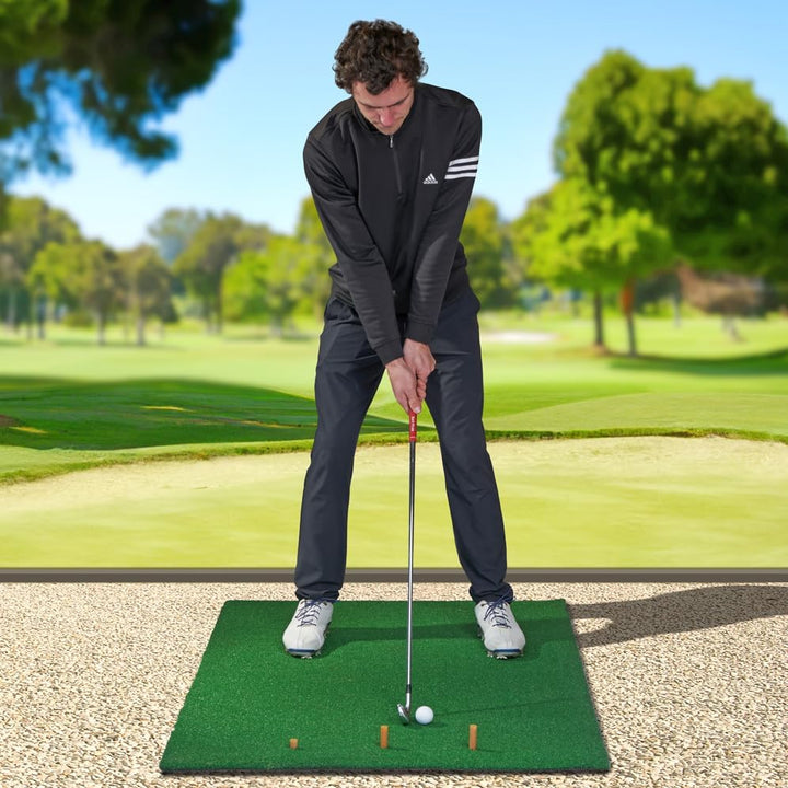 TH Golf Academy Golf-Übungsmatte [1,5 m x 1 m] | Grosse Golf-Übungsmatte 13 mm Kunstrasen | Professi
