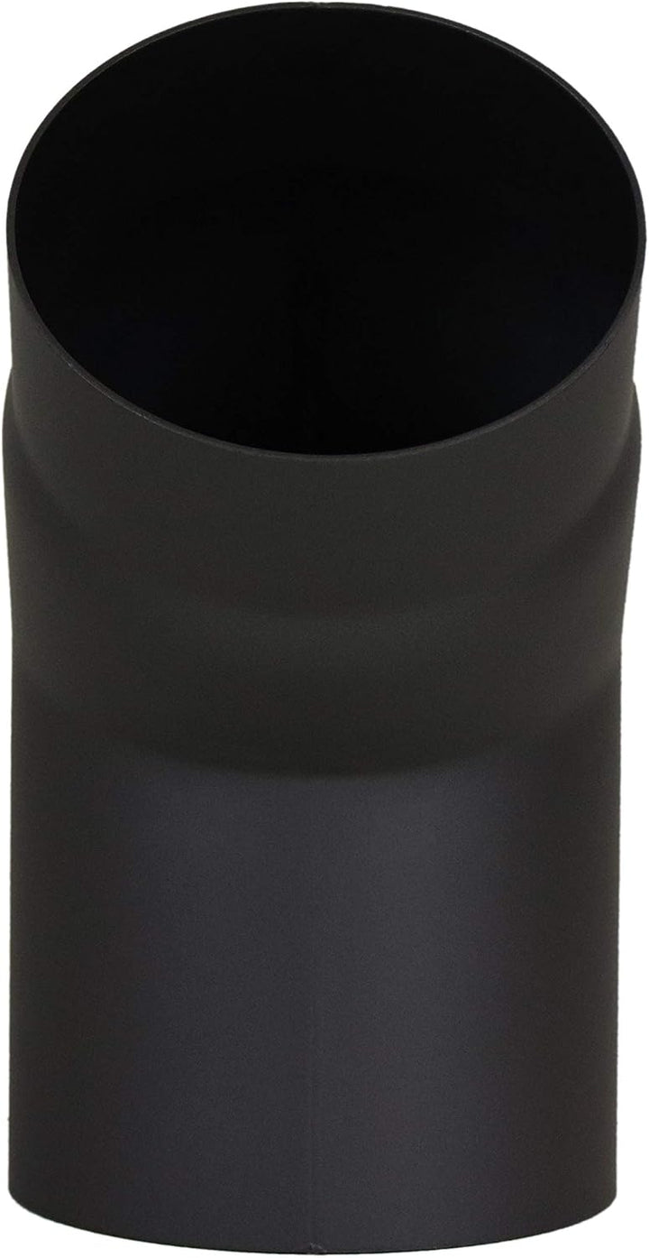 LANZZAS Ofenrohr Bogen 45° Grad im Durchmesser, DN, Ø 150 mm, in der Farbe: schwarz-metallic - weite