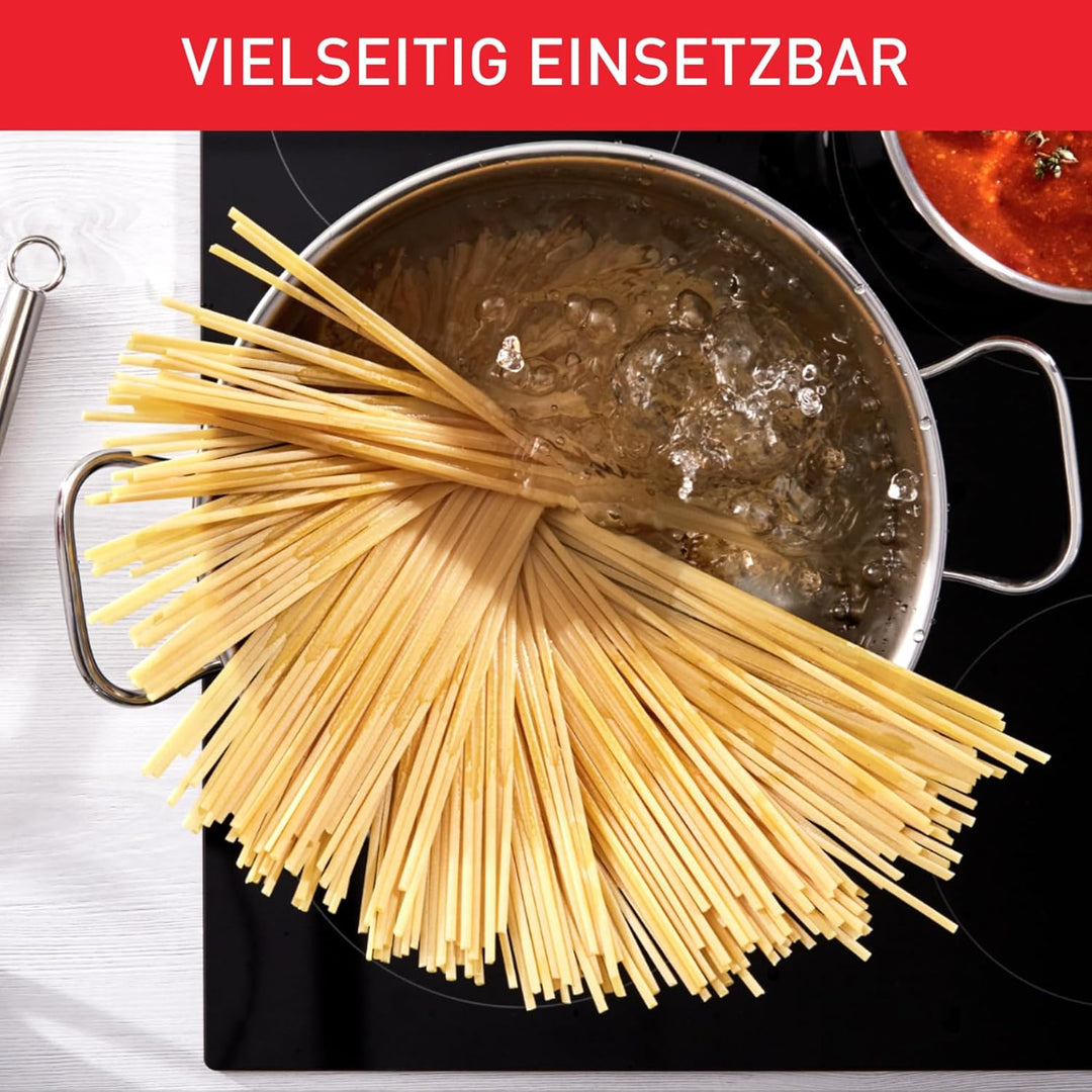 Tefal Duetto A70542 Kochtopf 20 cm, hochwertiger Edelstahl 18/10, graduiert, Ausgiessdeckel, für all