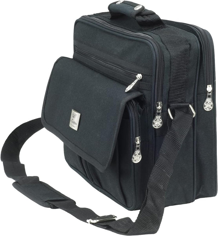 Herren Flugbegleiter Umhängetasche Arbeitstasche Schultertasche Messenger Herrentasche in Schwarz in