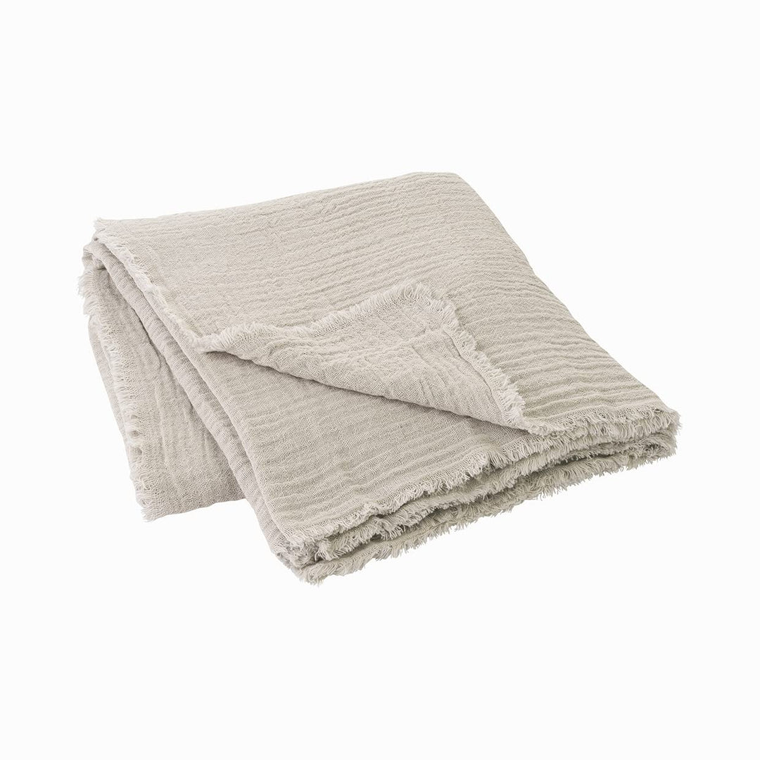 Blomus Decke Double, Wolldecke, Sofadecke, Kuscheldecke, Baumwolle, Moonbeam, 130 x 200 cm, 66532 Mo