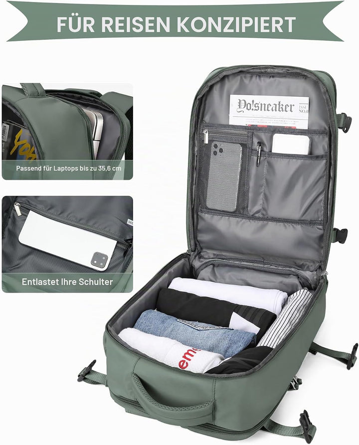 SZLX Vakuum Rucksack mit pumpe Ryanair Handgepäck 40x30x20 Damen Wizzair Handgepäck 40x30x20 Vakuum