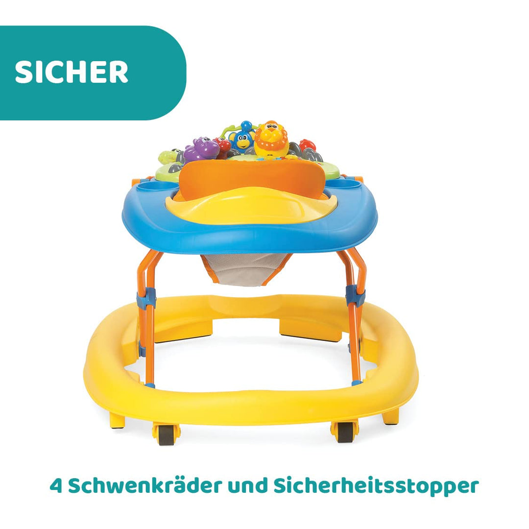 Chicco Walky Talky Baby Lauflernwagen mit Aktivitätszentrum, Spielzeug für Erste Schritte mit 3D-Spi