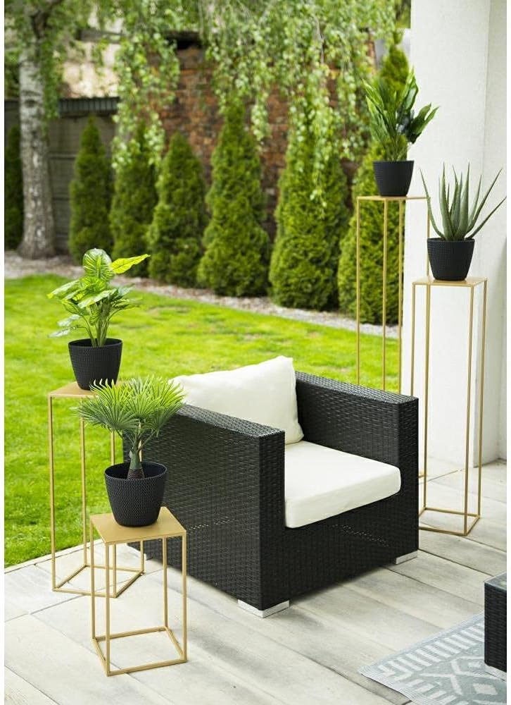 Loft Modern Metall Pflanzenständer Blumenständer 70 cm golden