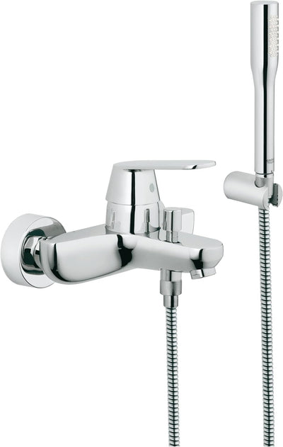 Grohe Eurosmart Cosmopolitan Badarmaturen Einhand-Wannenbatterie (DN 15, mit Brausegarnitur) chrom &