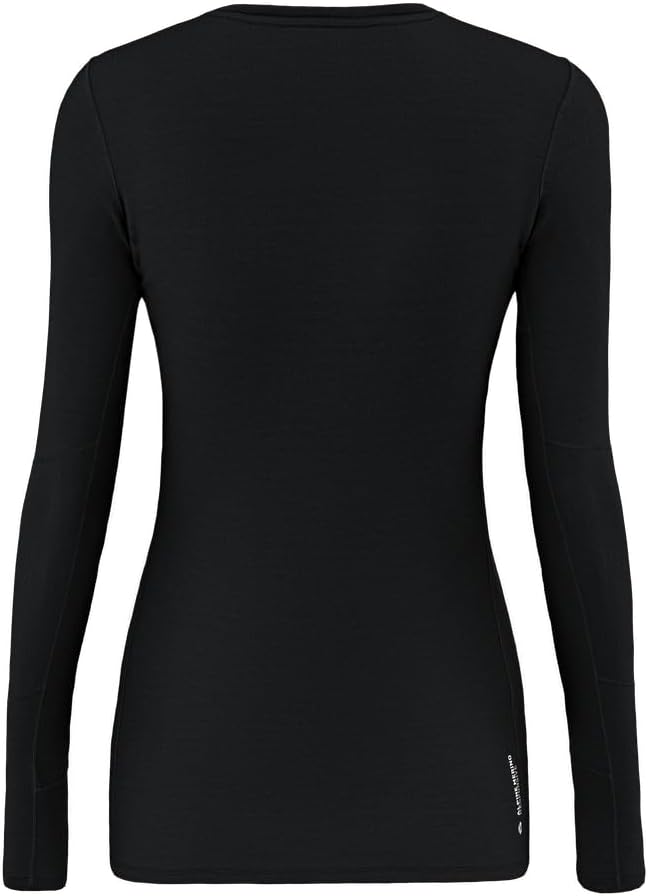 Salewa Cristallo WARM AMR W L/S Tee. XS Black Out, XS Black Out