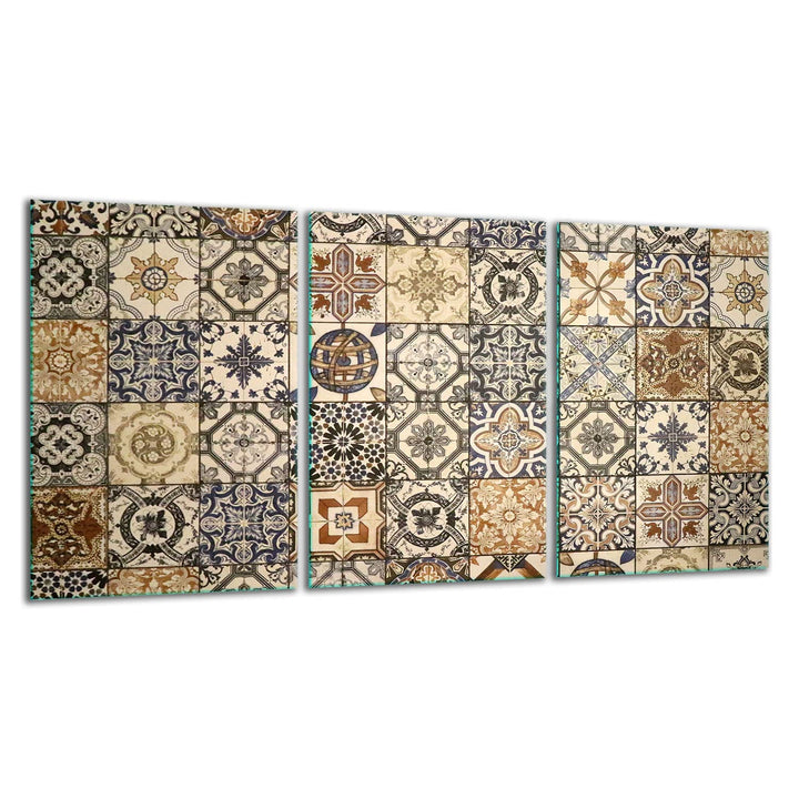 TMK ArtDeko Herdabdeckplatte 3 Teilig 3x30x52 cm - Spritzschutz Herdabdeckung – Herdschutz aus Siche