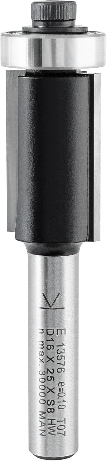 ENT 13576 Bündigfräser HW, Schaft (S) 8 mm, Durchmesser (D) 16 mm, NL 25 mm, GL 67,7 mm, SL 32 mm, m
