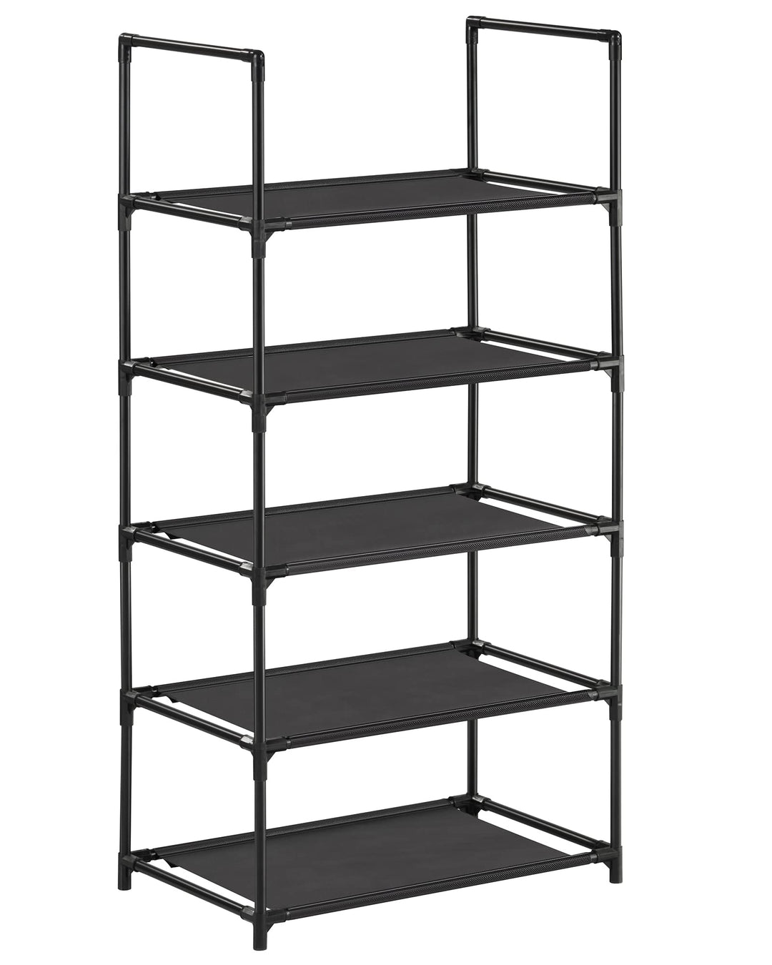 SONGMICS Schuhregal, 5 Ebenen, Schuhablage, Schuhaufbewahrung, schmal, 28 x 45 x 89 cm, Metallgestel