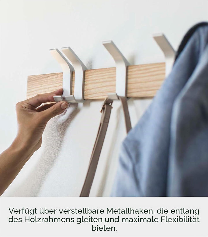 Wall coat rack - Rin - beige Silber, Silber