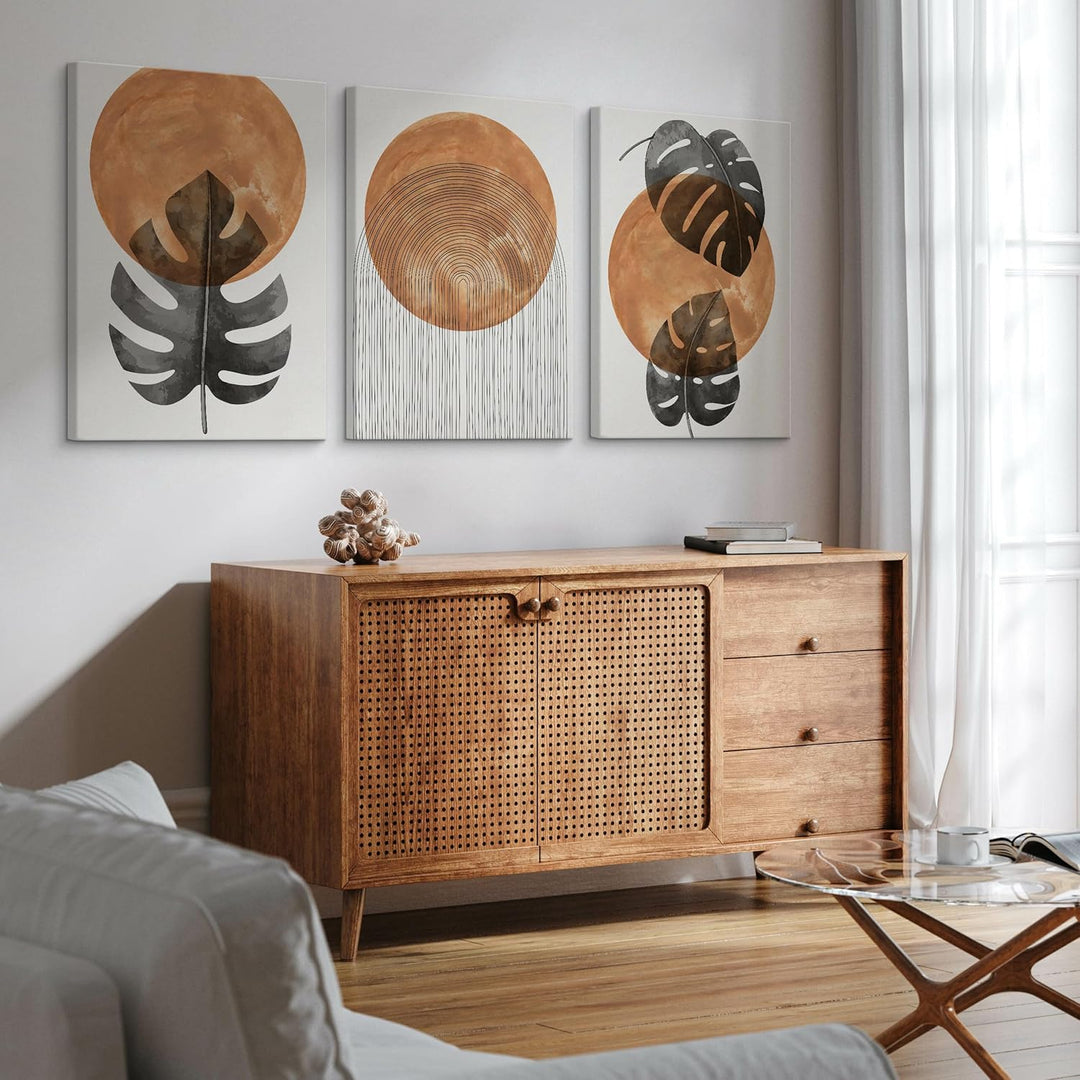 Muralo - Wandbilder Set - Leinwand Bilder Set Aufhängefertig - Bilder für Wohnzimmer Schlafzimmer -