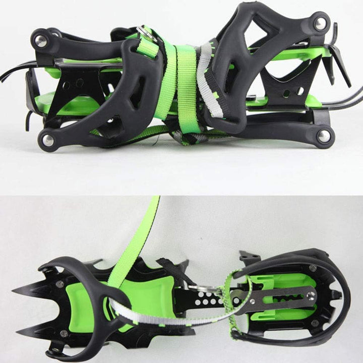 Tentock Steigeisen für Bergschuhe, Edelstahl Schuhspikes Crampons Anti-rutsch Eisklampe Steigeisen m