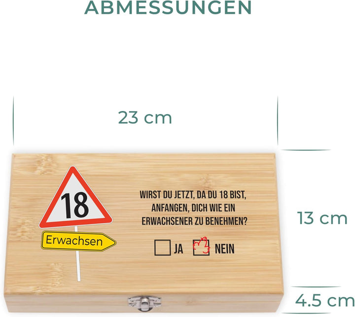 LAUBLUST Weinöffner Set als Geschenk zum 18. Geburtstag - 5er Weinzubehörset zur Volljährigkeit als